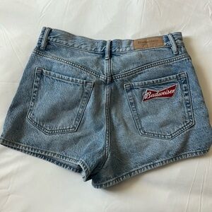 High waisted Budweiser shorts